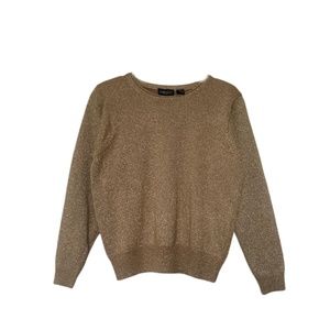 Jeanne Pierre Metallic Gold Sweater size S